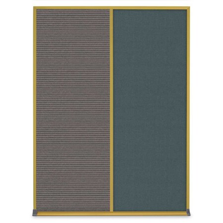 United Visual Products Single Door Radius Corkboard, 24"X36", W UV8001-WHITE-BUFF